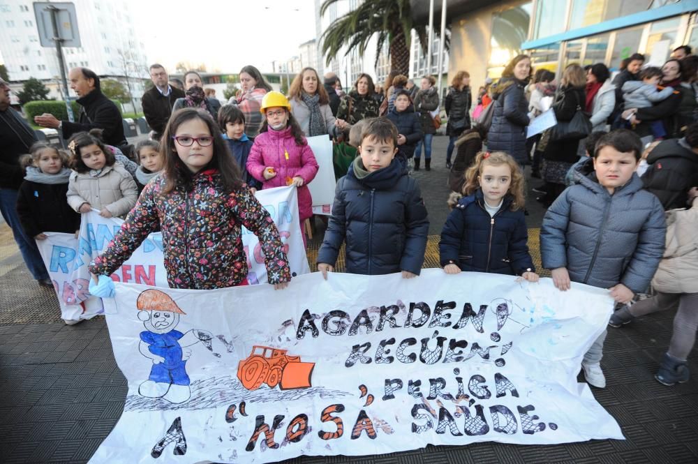 Protesta por las obras en el Ramón de la Sagra