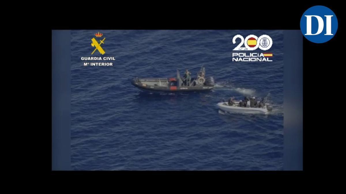 Espectacular persecución con tres patrones de pateras detenidos en aguas de Ibiza y Formentera