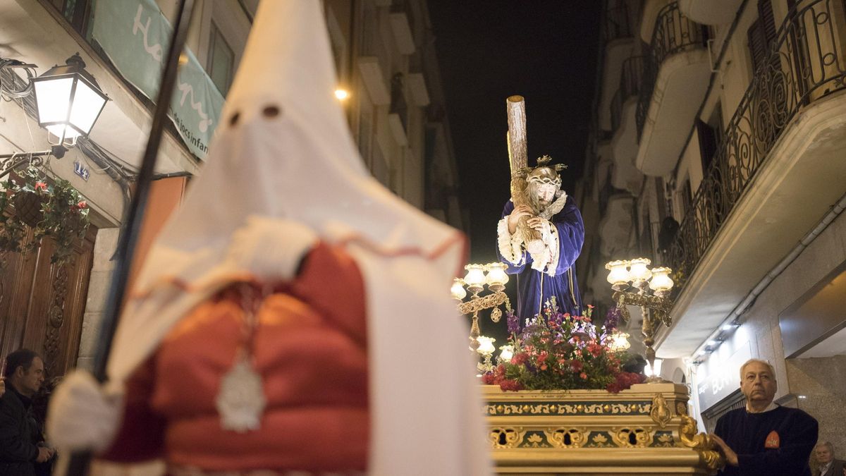 Imatge d'arxiu de la processó de Divendres Sant a Manresa