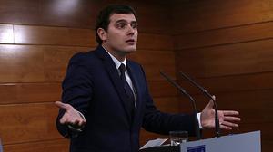 Després d’entrevistar-se amb Mariano Rajoy, Albert Rivera assegura que la unió de tots els espanyols no es negocia.