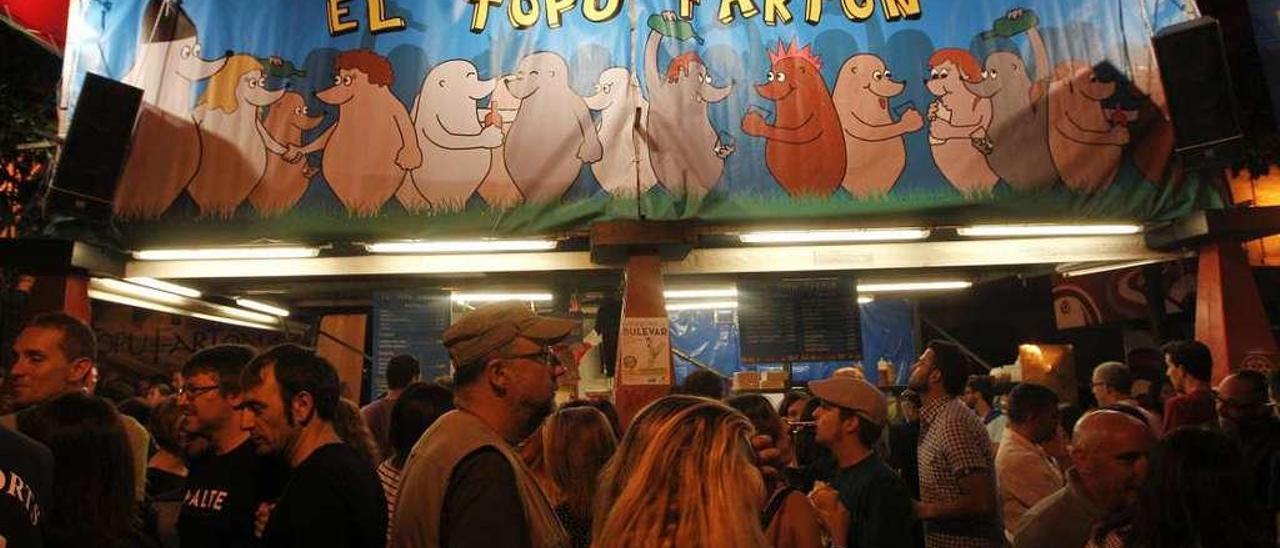 El Topu Fartón, durante una noche de las fiestas de San Mateo de 2015.