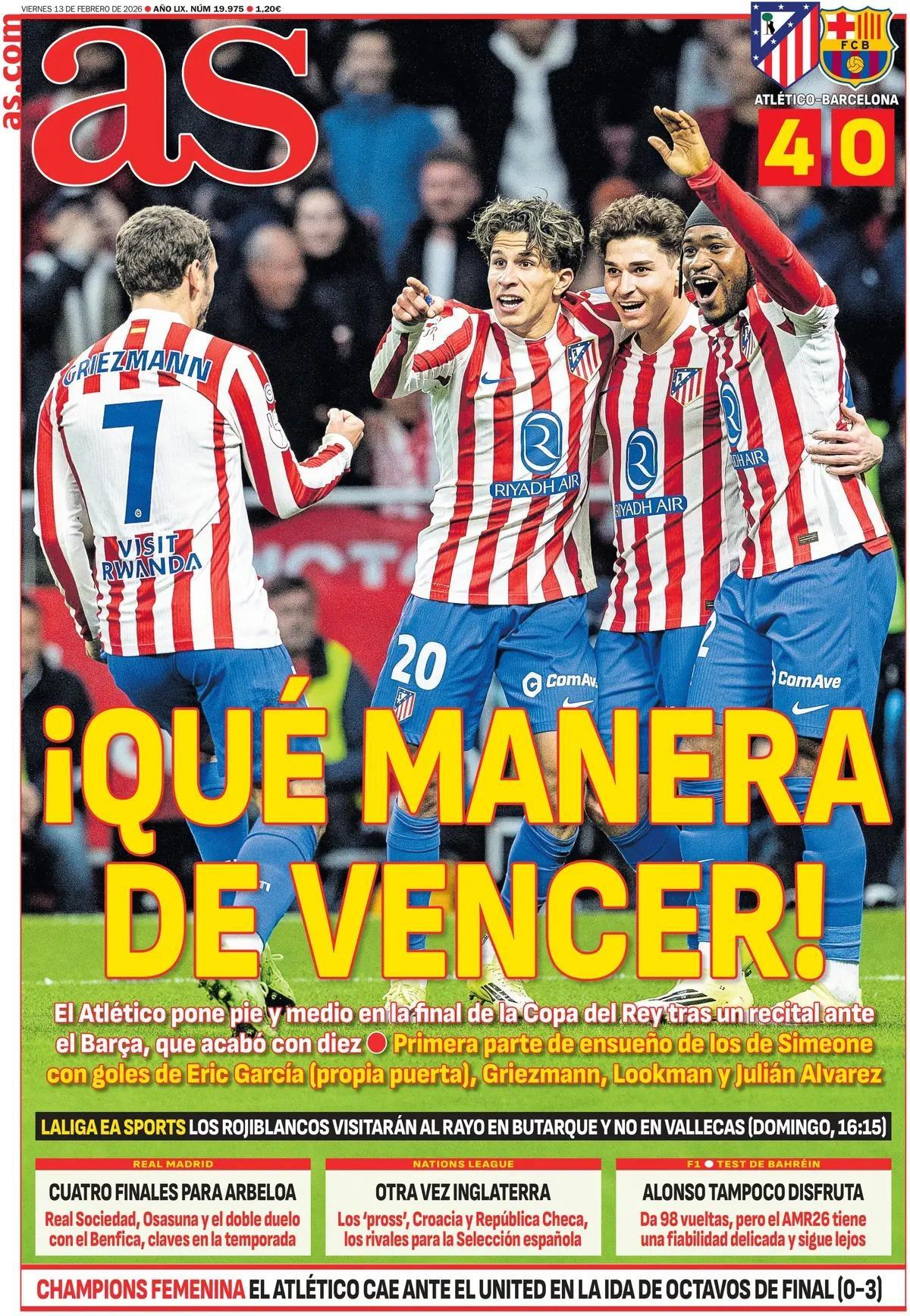 Estas son las portadas de la prensa deportiva de hoy