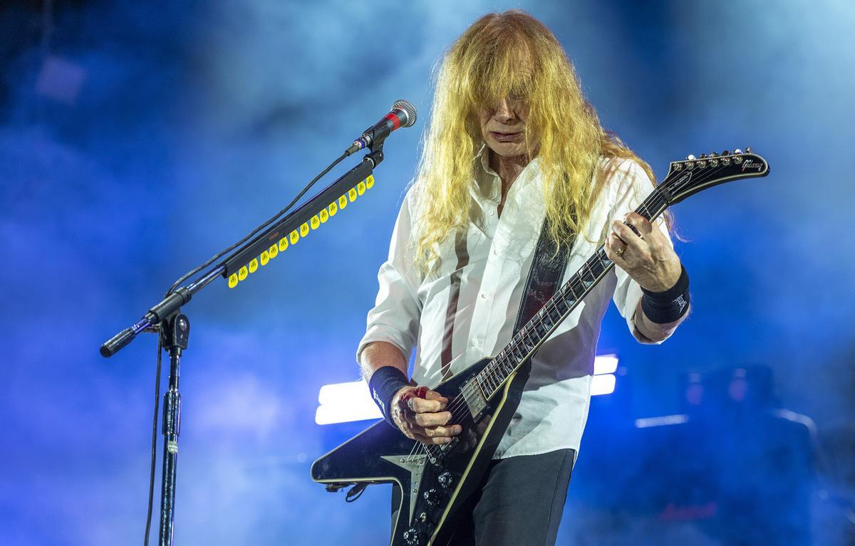 Dave Mustaine durante el concierto de Megadeth