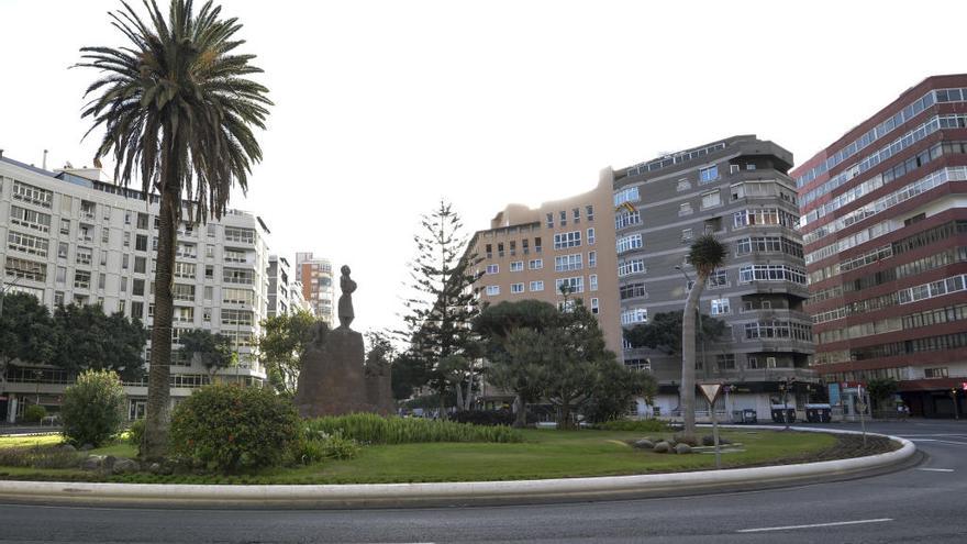 Varios edificios de la Plaza de España, en la capital grancanaria.