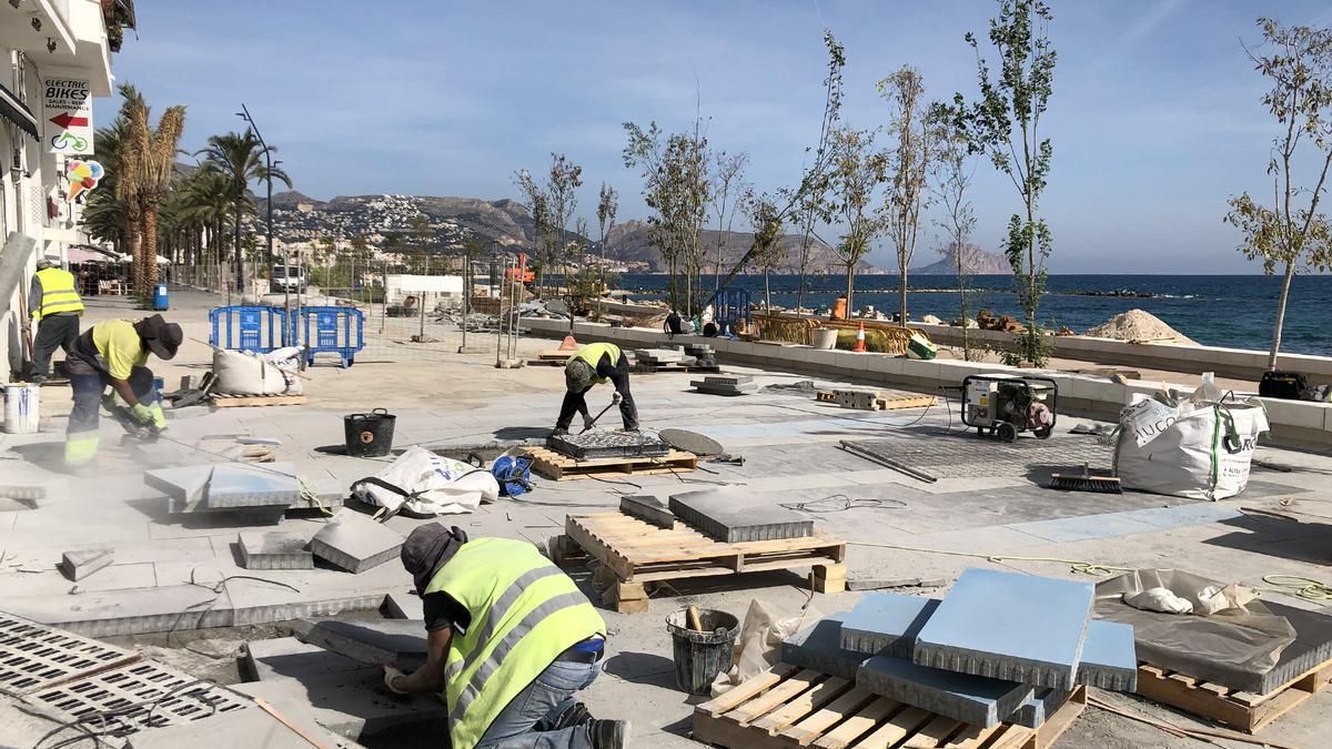 Obras en segunda fase remodelacion frente litoral Altea.