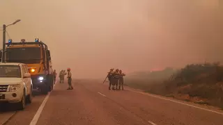 HEMEROTECA: El incendio de La Culebra, a las puertas de Otero de Bodas