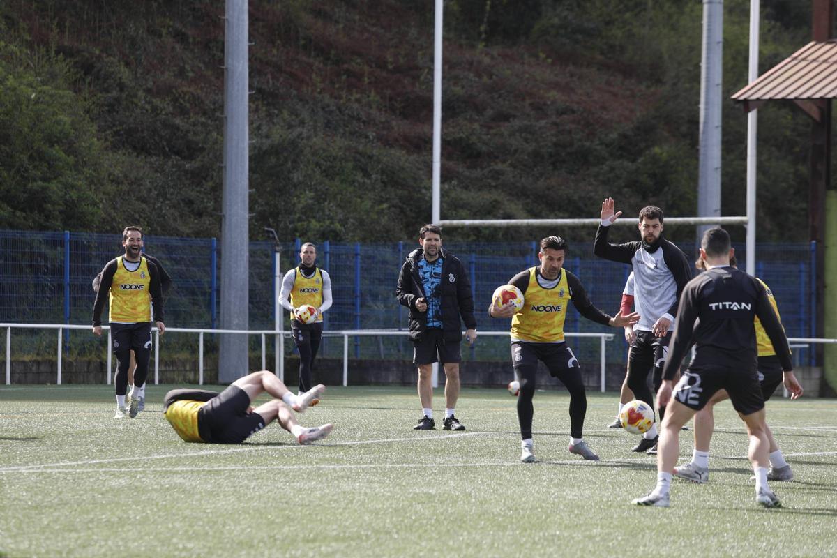 Lolo Escobar, durante un entrenamiento de esta semana