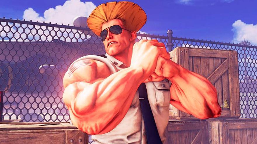 El emblemático luchador Guile, en &#039;Street Fighter V&#039;.