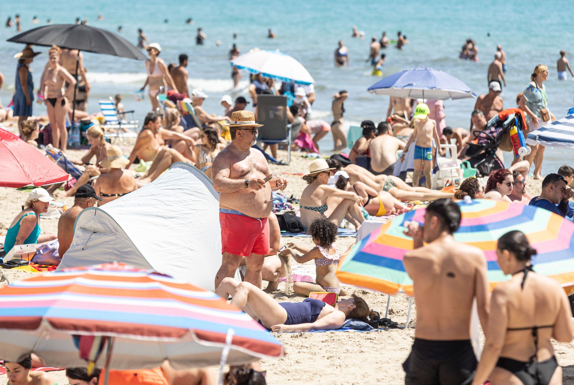 Playas llenas el primero de mayo