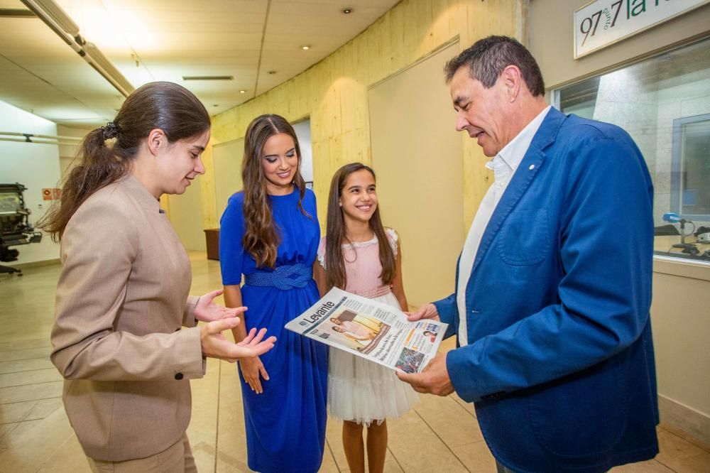 Marina Civera y Sara Larrazábal, hoy, en las instalaciones de Levante-EMV, Levante TV y la 97.7.