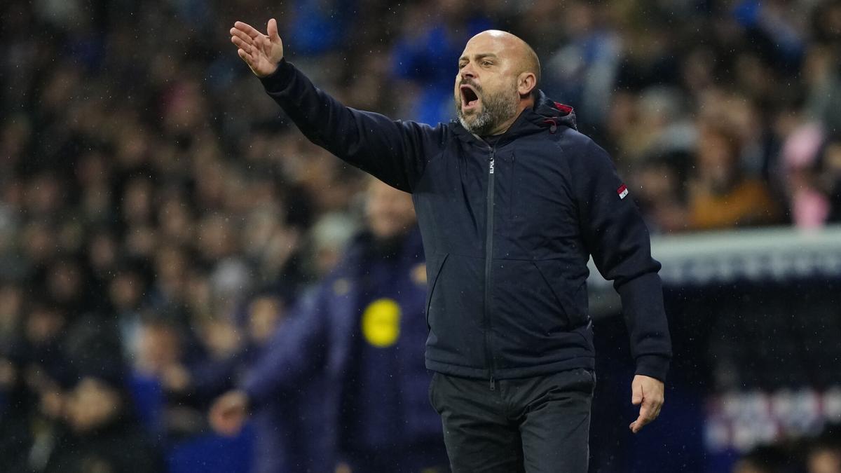 Manolo González, durante un partido del Espanyol