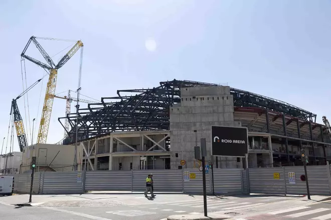 Obras pabellón Roig Arena