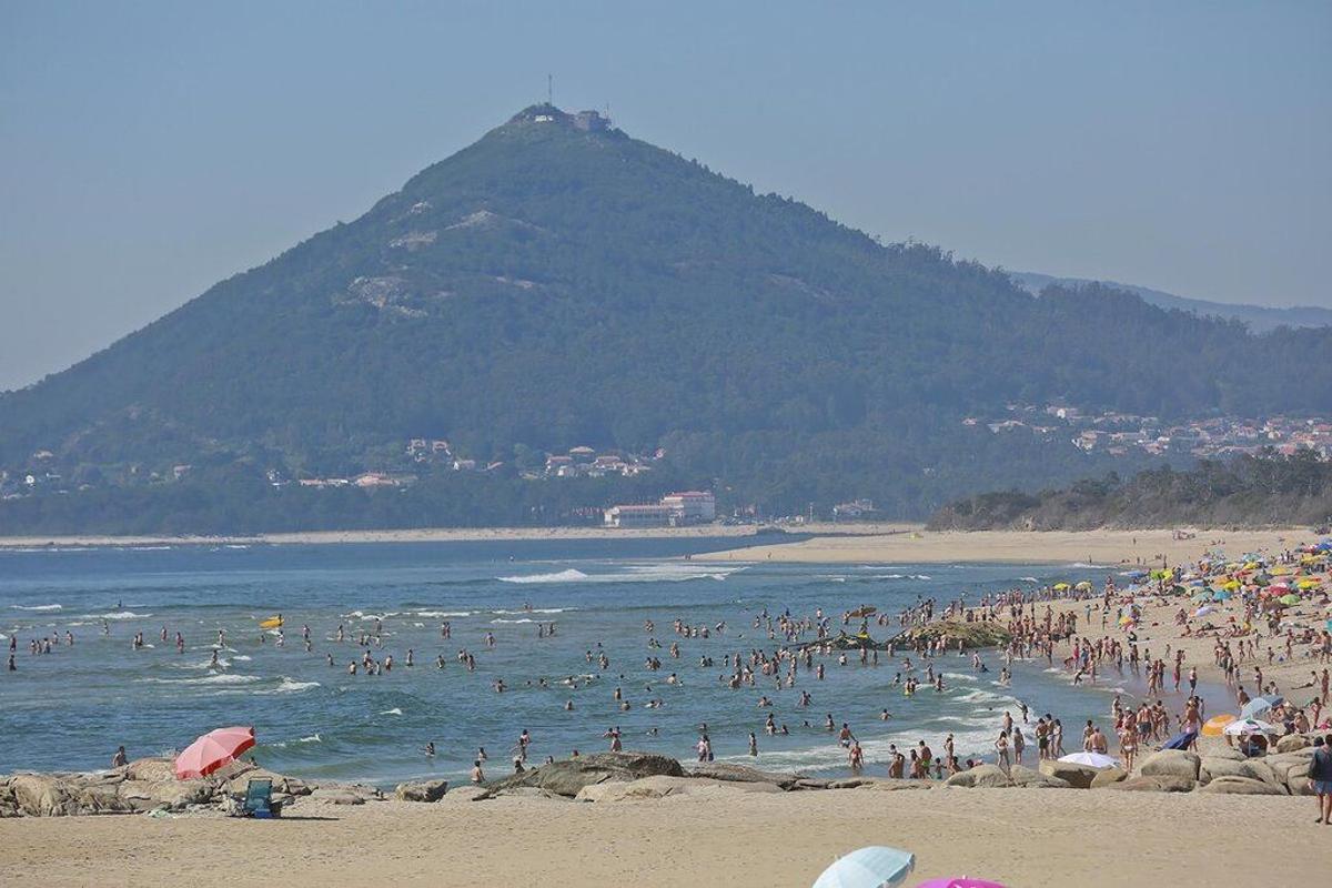 Desde la praia de Moledo podemos ver Galicia.