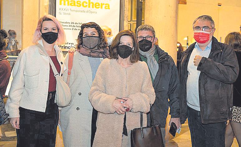 Mar Balaguer, Sonia Domenech, Rosa María Rosselló,  Mariano Sbert y Bernat Aguiló.