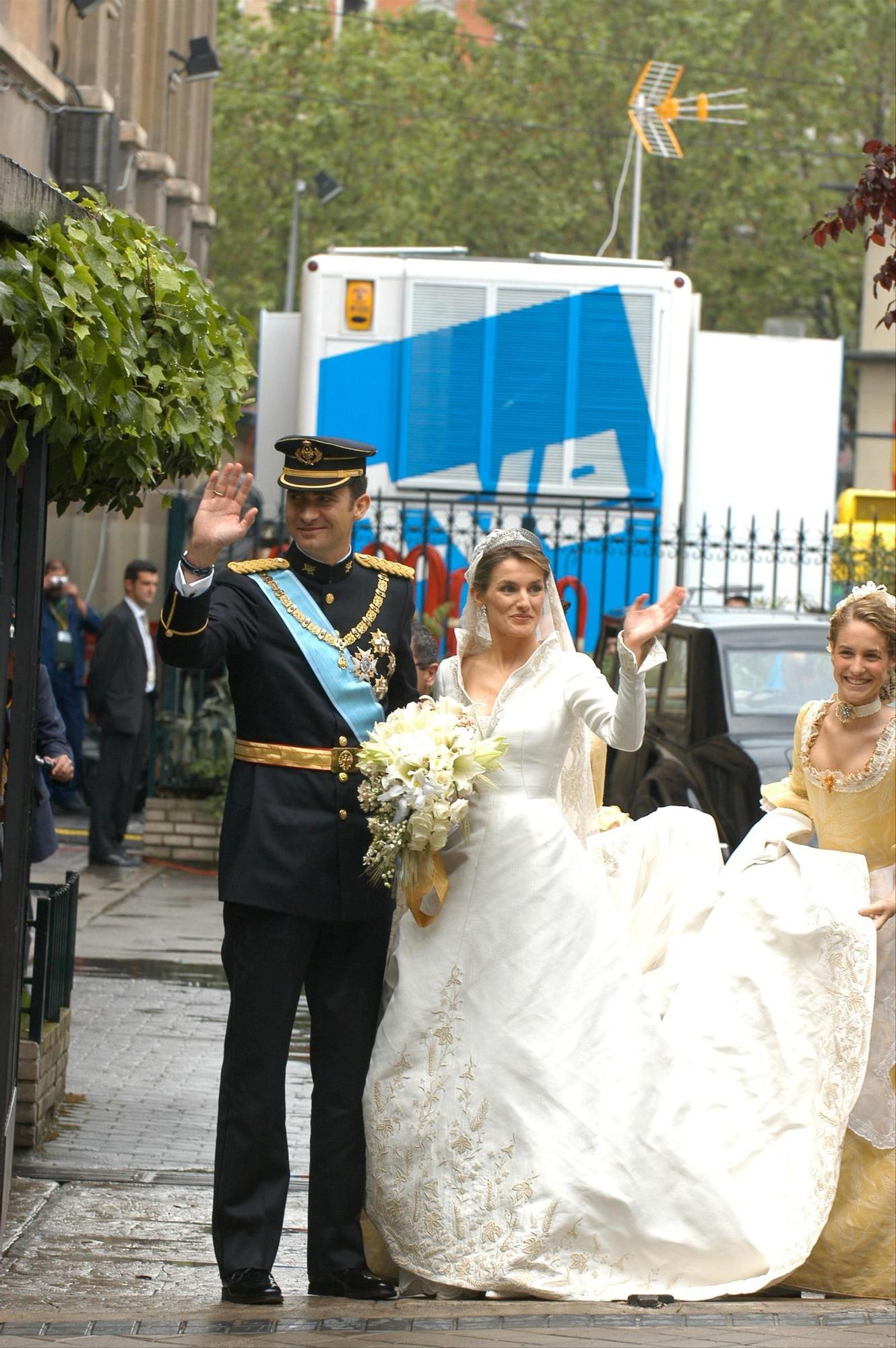 Los reyes de España el día de su boda