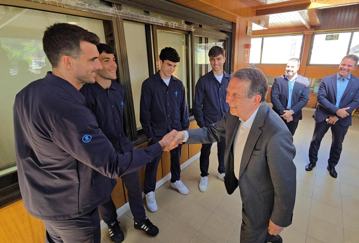 Recibimiento del Celta en el Concello de Vigo por su gran campaña