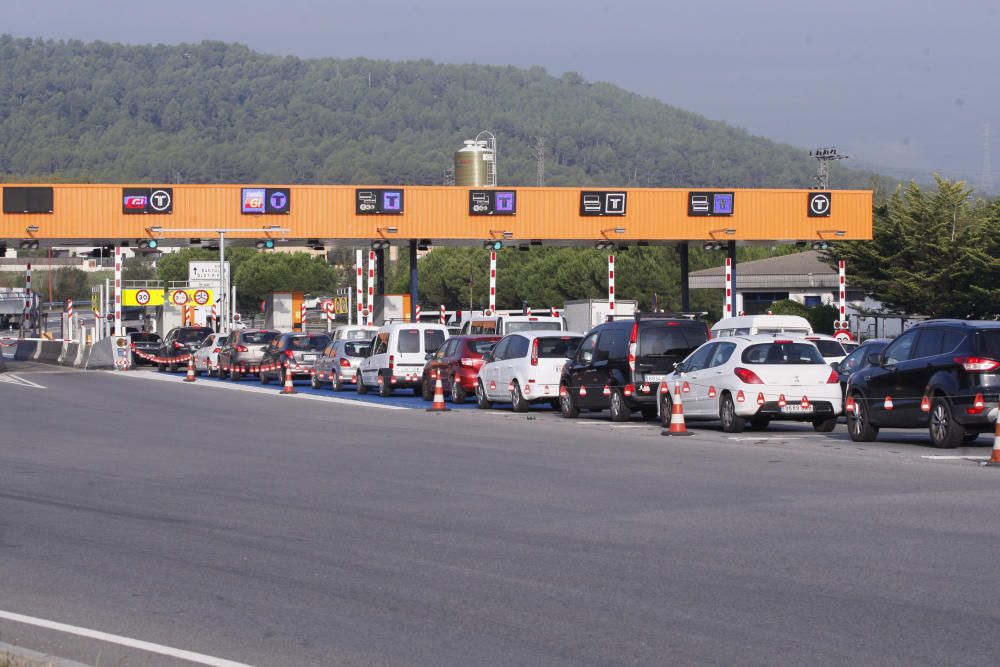 Cues a la C-66 i a l''autopista per unes obres a Sant Julià de Ramis