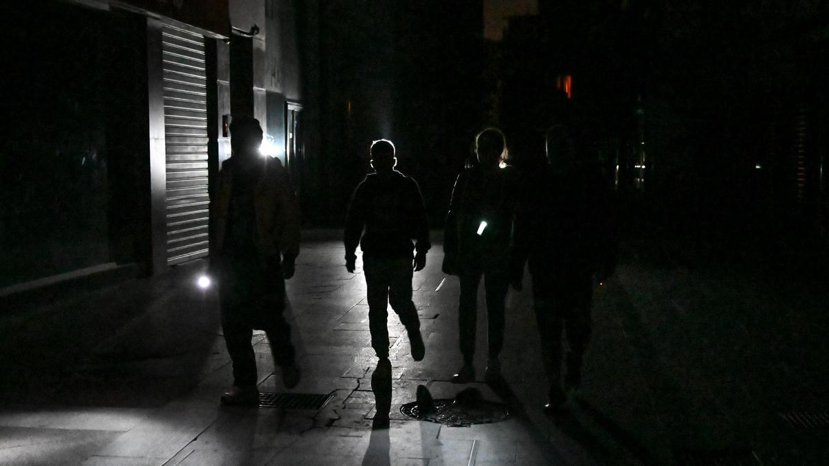 Imagen del apagón acontecido el pasado lunes en Elche