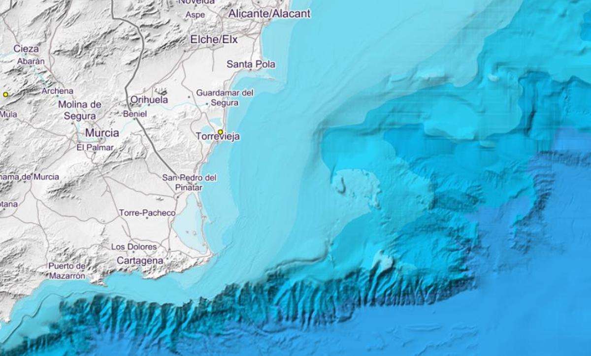 Mapa de los municipios de las comarcas alicantinas al sur de la provincia