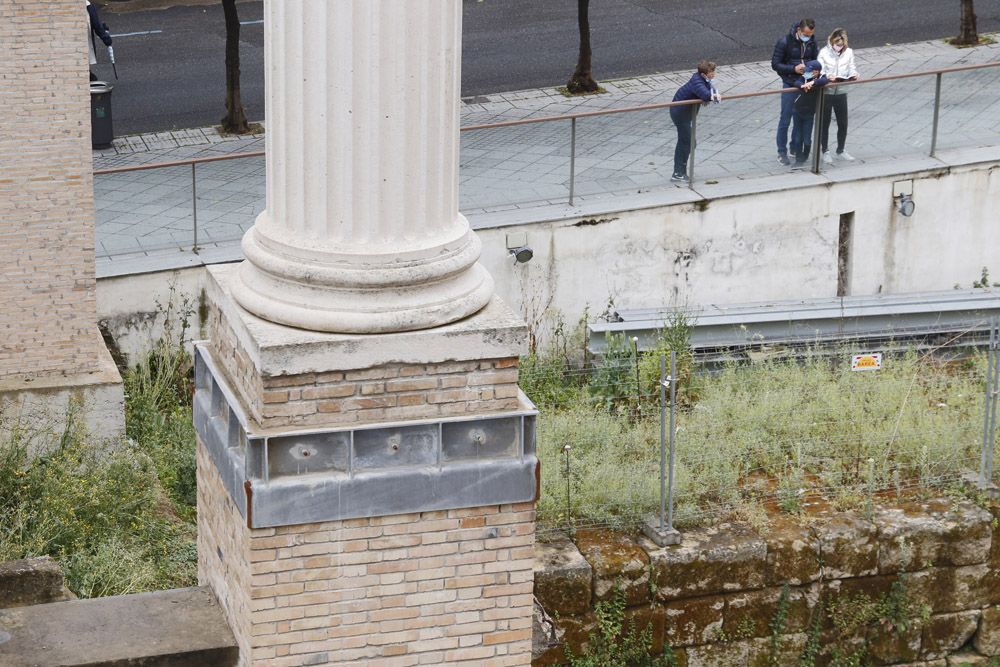 Estado de abandono del Templo Romano