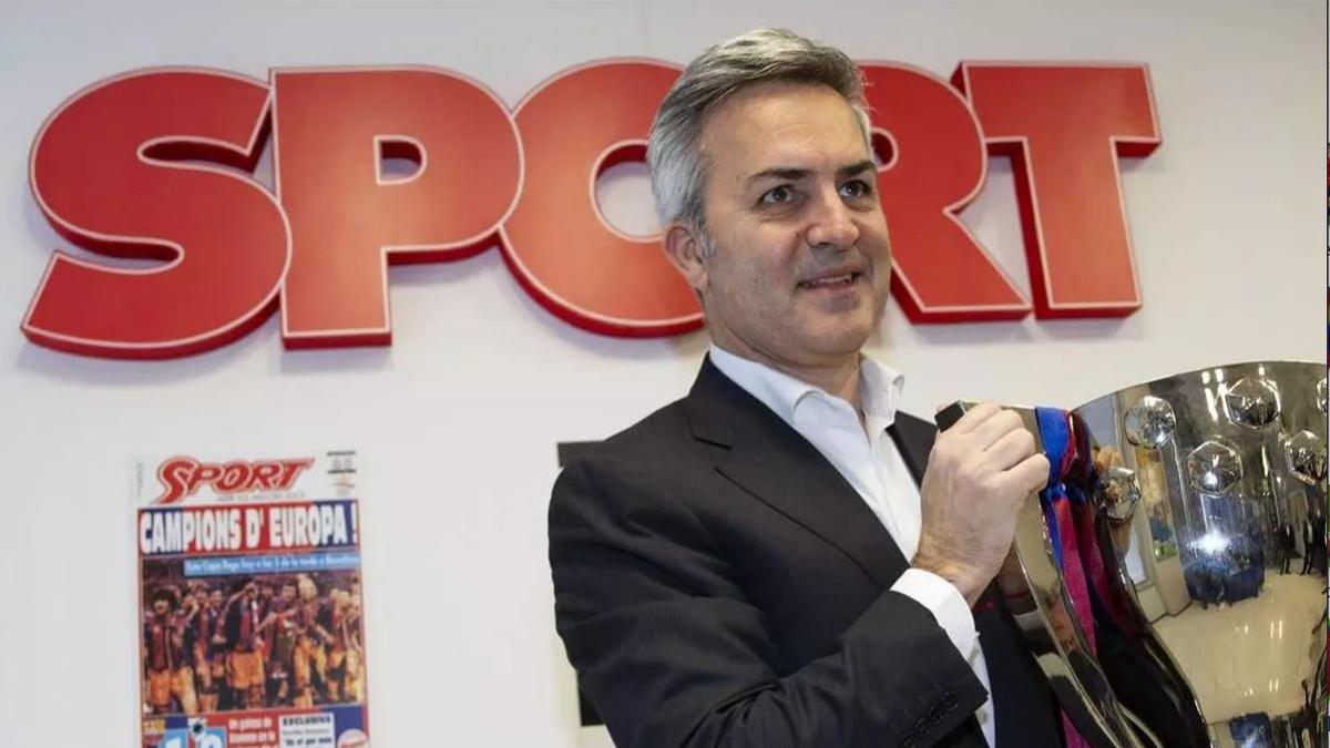 Víctor Font, en una imagen de archivo, visitando SPORT