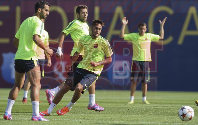 Las imágenes del entreno del Barça