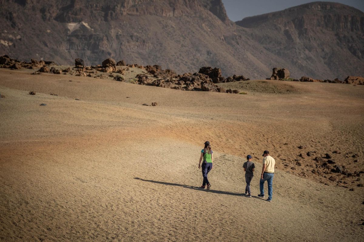 Visitantes en el Parque Nacional del Teide
