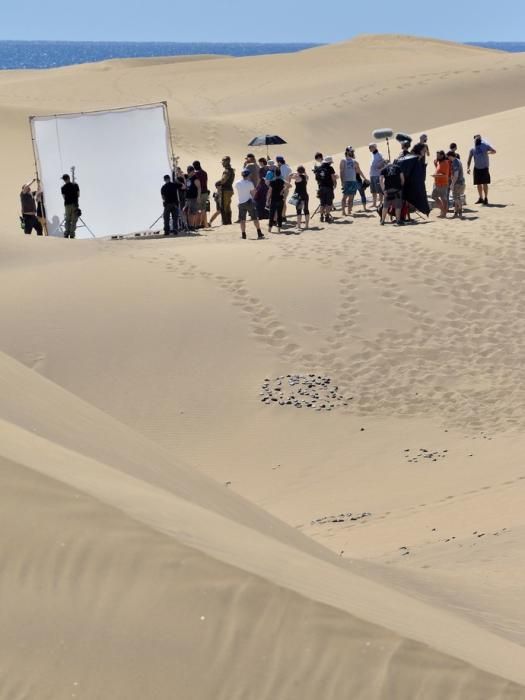 08/03/2019 MASPALOMAS, SAN BARTOLOMÉ DE TIRAJANA. Rodaje de la serie 'The Witcher' en las Dunas de Maspalomas. SANTI BLANCO