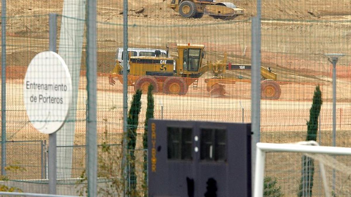 Imagen de archivo de obras en la ciudad deportiva del Real Madrid.