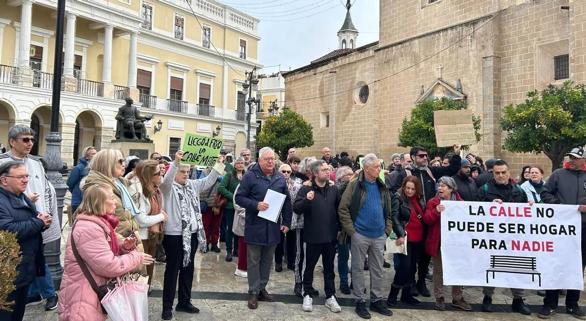 Concentración para exigir recursos permanentes para las personas que viven en la calle, el pasado mes de diciembre.