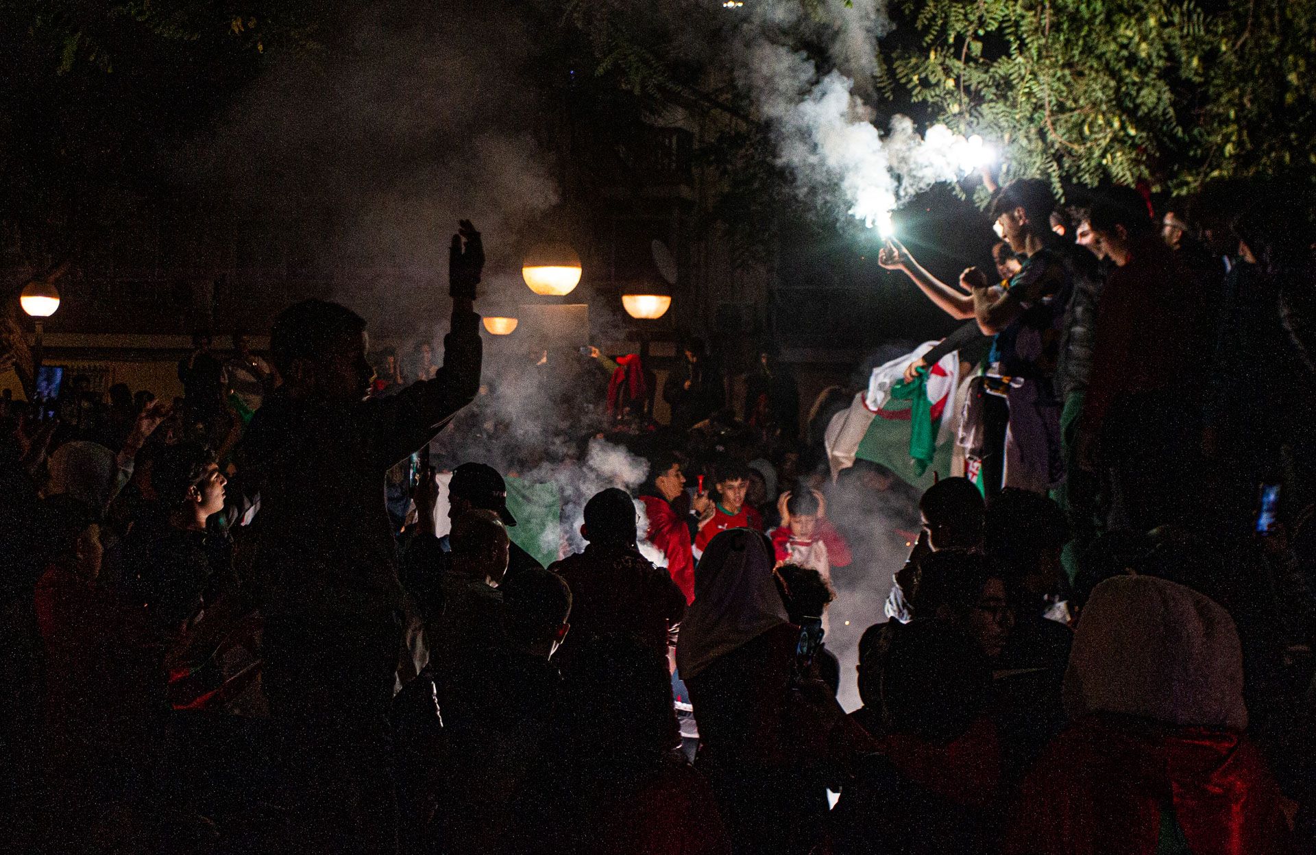 Las imágenes de la celebración en las calles de Alicante tras la victoria de Marruecos