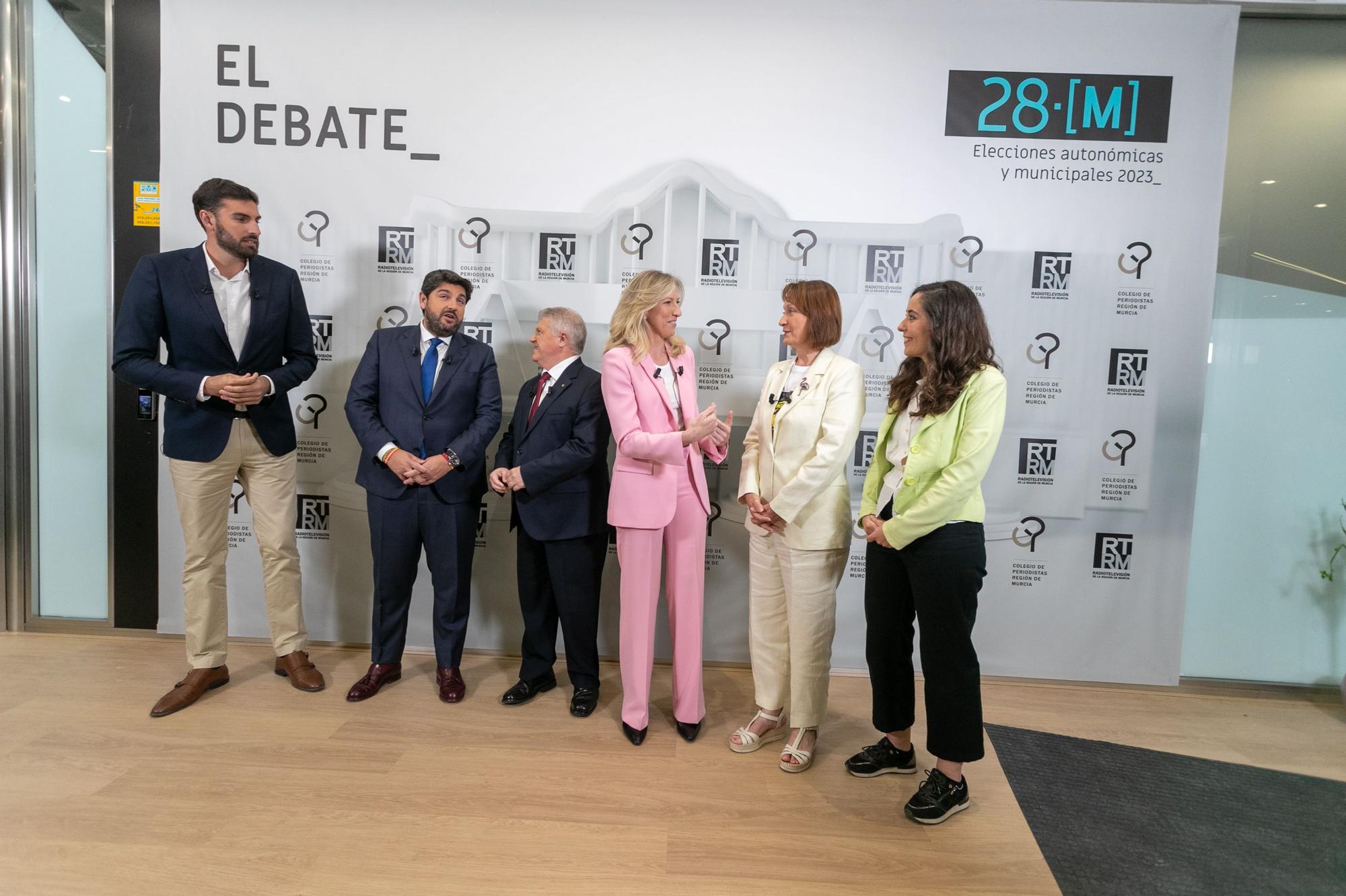 Todas las imágenes del debate electoral de la Región de Murcia