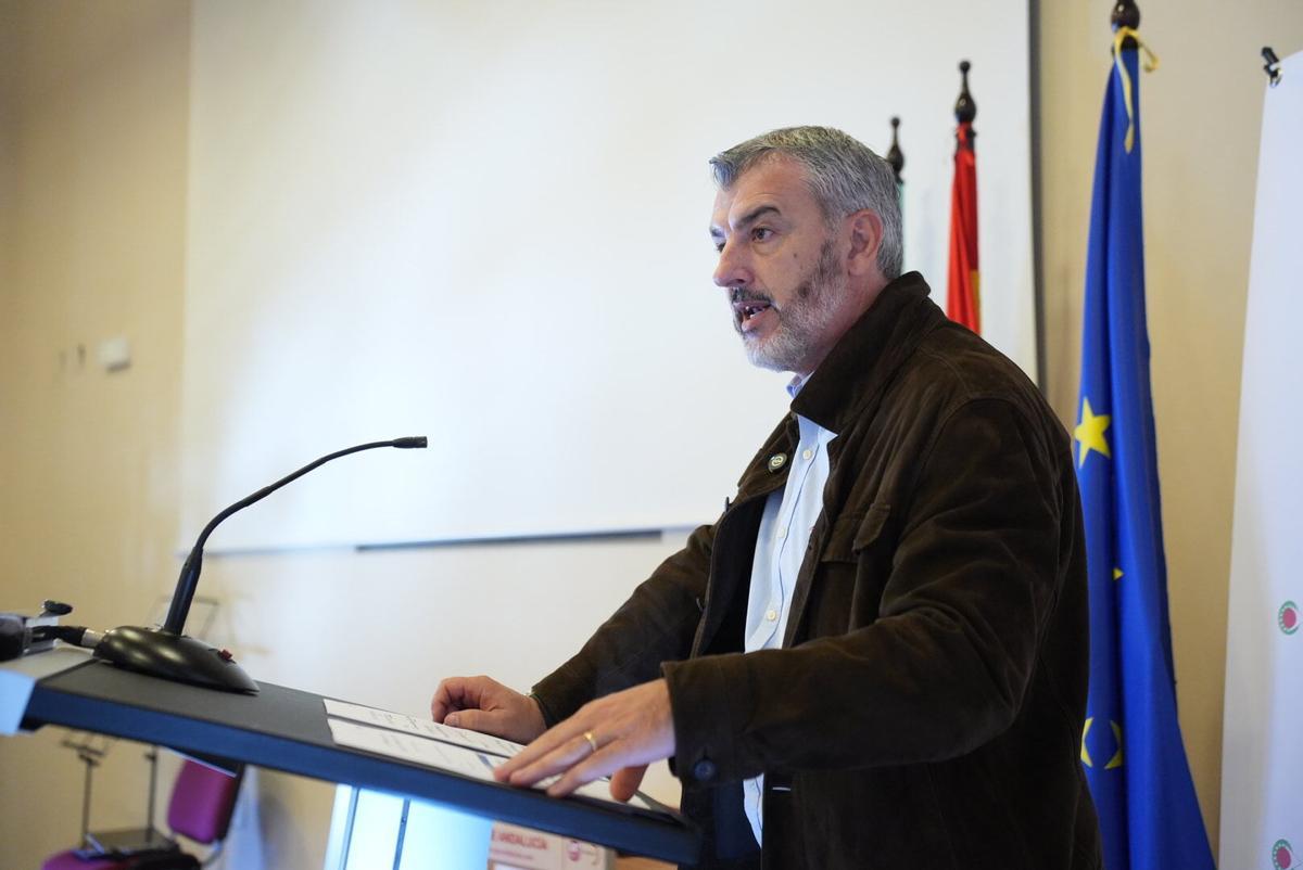 Óscar Martínez, durante su intervención.