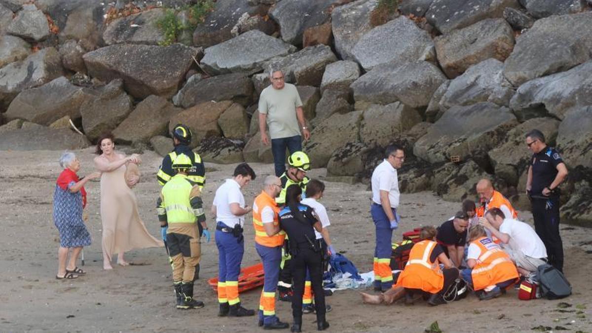 Los intentos por reanimar a la víctima.
