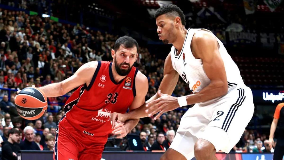 Nikola Mirotic, en el partido de la primera vuelta ante Edy Tavares