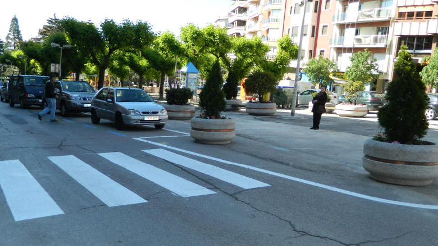 La parada dels taxis es troba en ple passeig de la Pau, just on hi ha prevista la concentració.