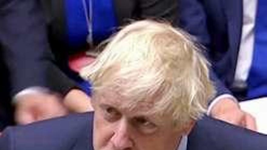 Boris Johnson, ayer, en la reapertura de los Comunes.