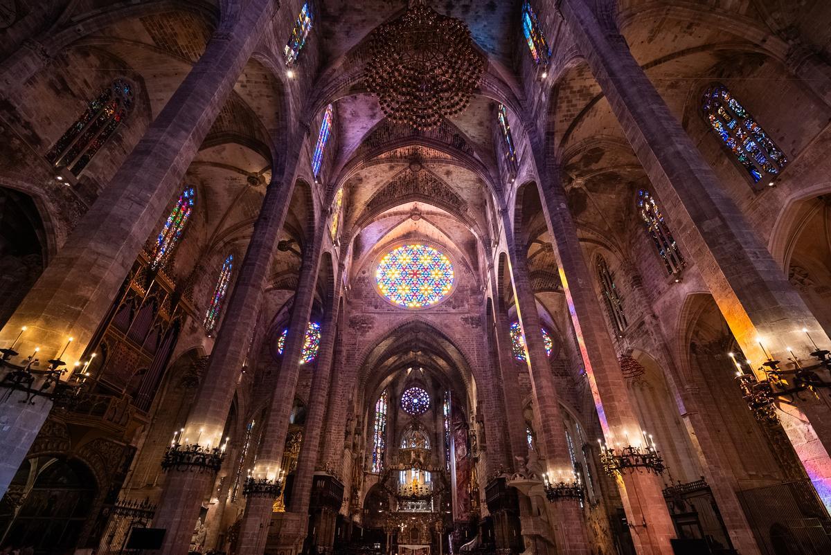 El rosetón principal de La Seu de Mallorca