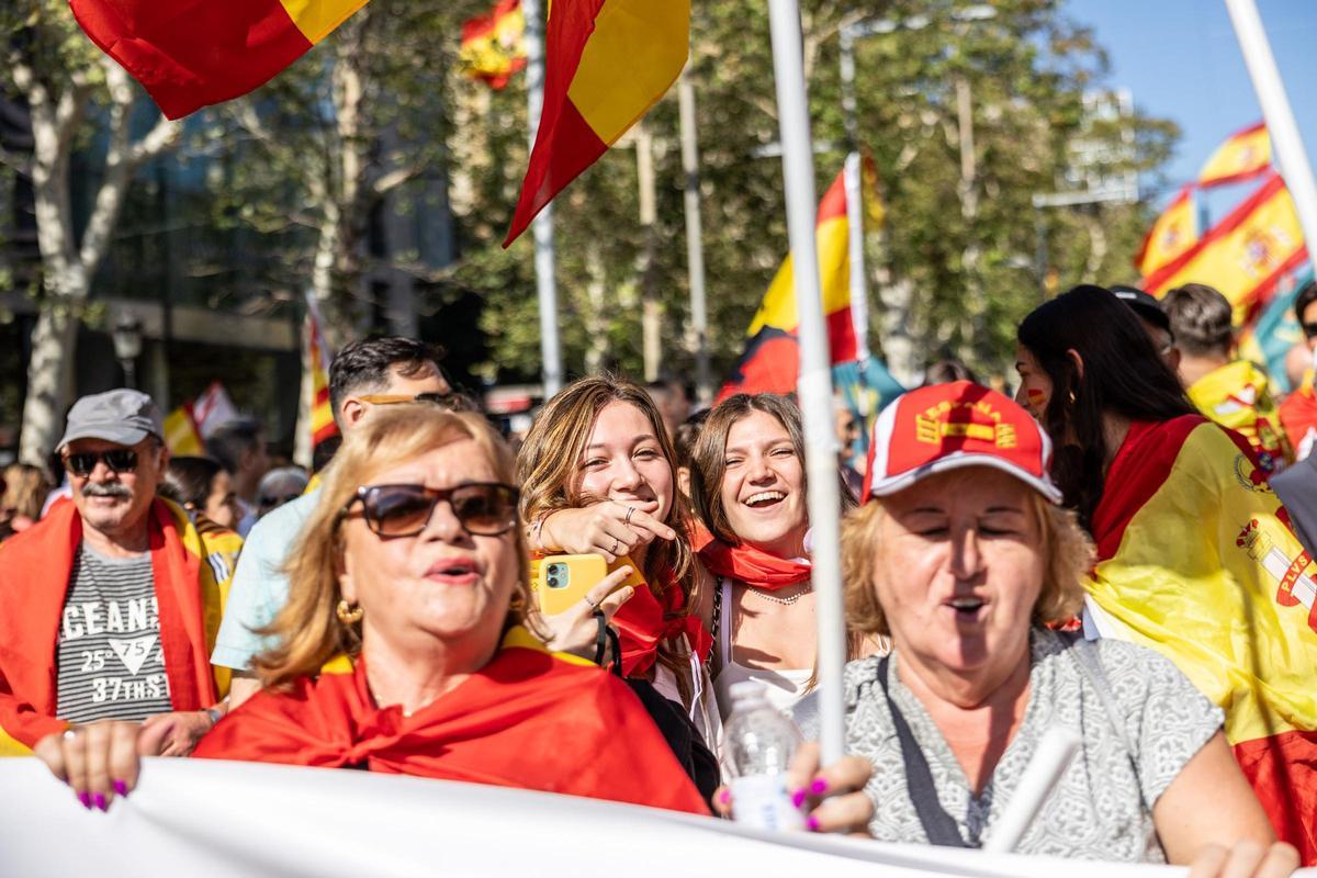 Manifestación por el 12-O en Barcelona