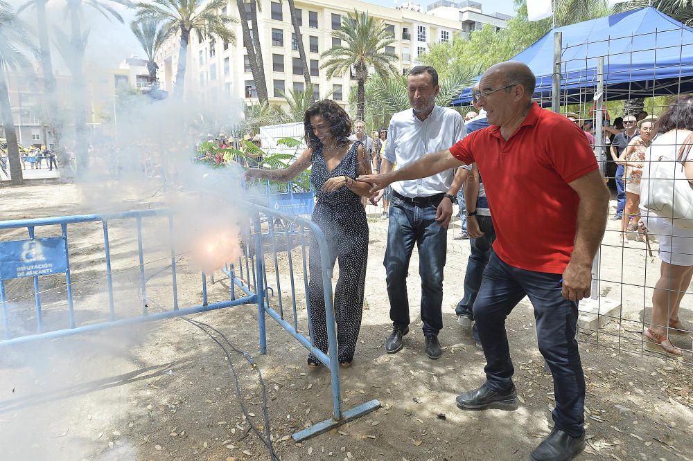 La mascletà está fuera del tradicional concurso con una carga y superficie más reducidas que en Traspalacio