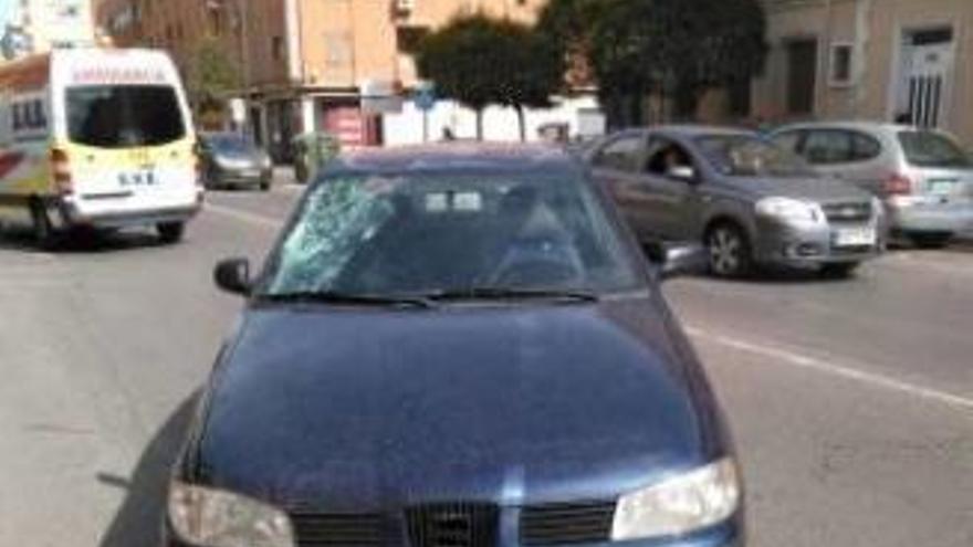 Estado en el que quedó el coche tras el atropello.