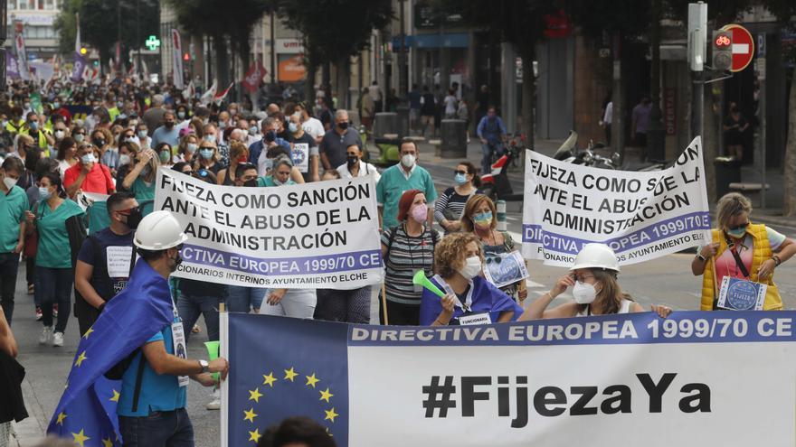 Protesta en València contra el proyecto del gobierno para reducir la temporalidad de la ocupación pública