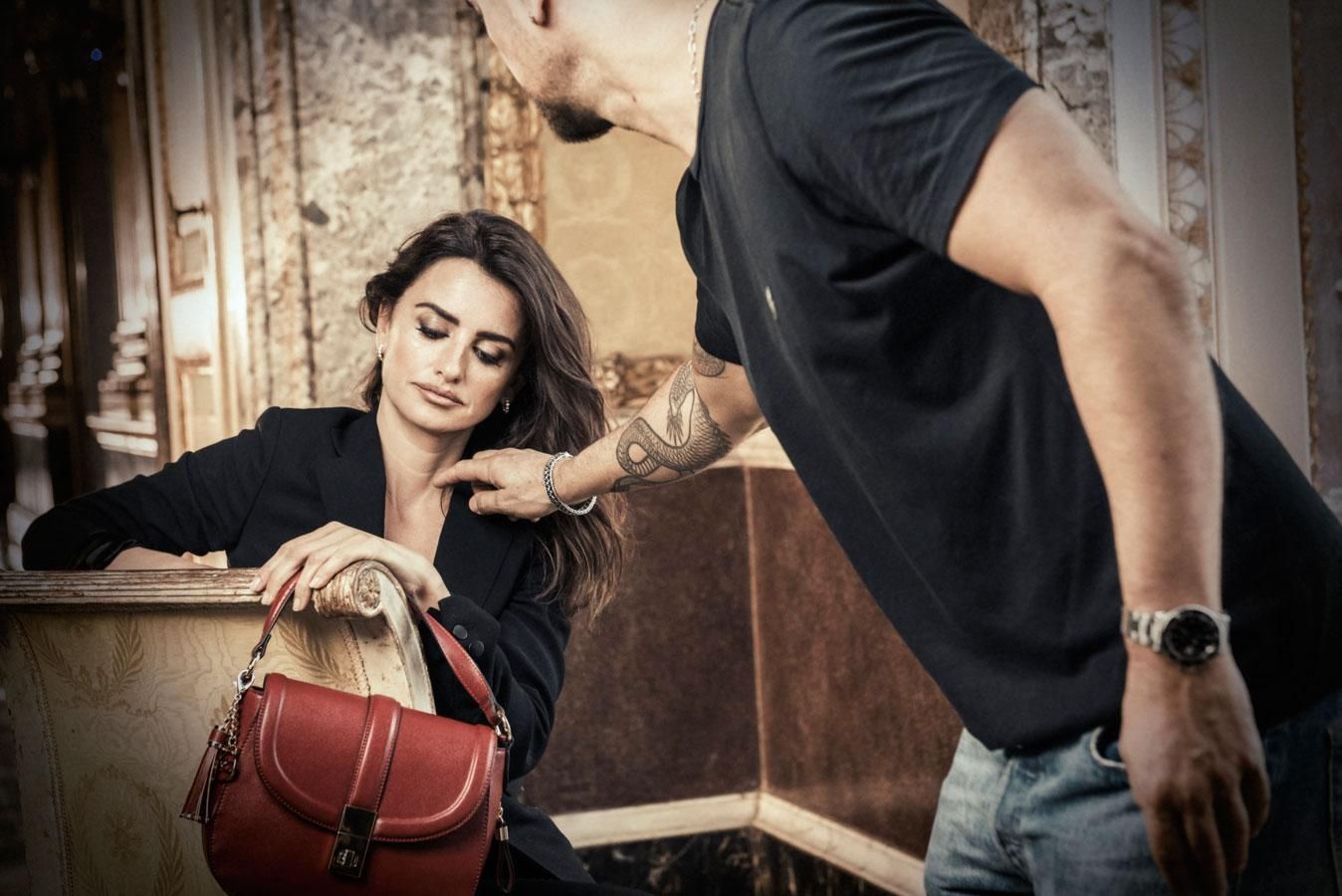Penélope Cruz en el backstage de la campaña de Carpisa