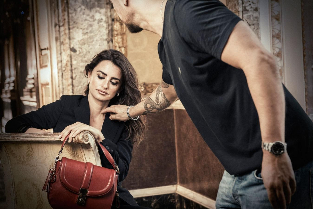 Penélope Cruz en el backstage de la campaña de Carpisa