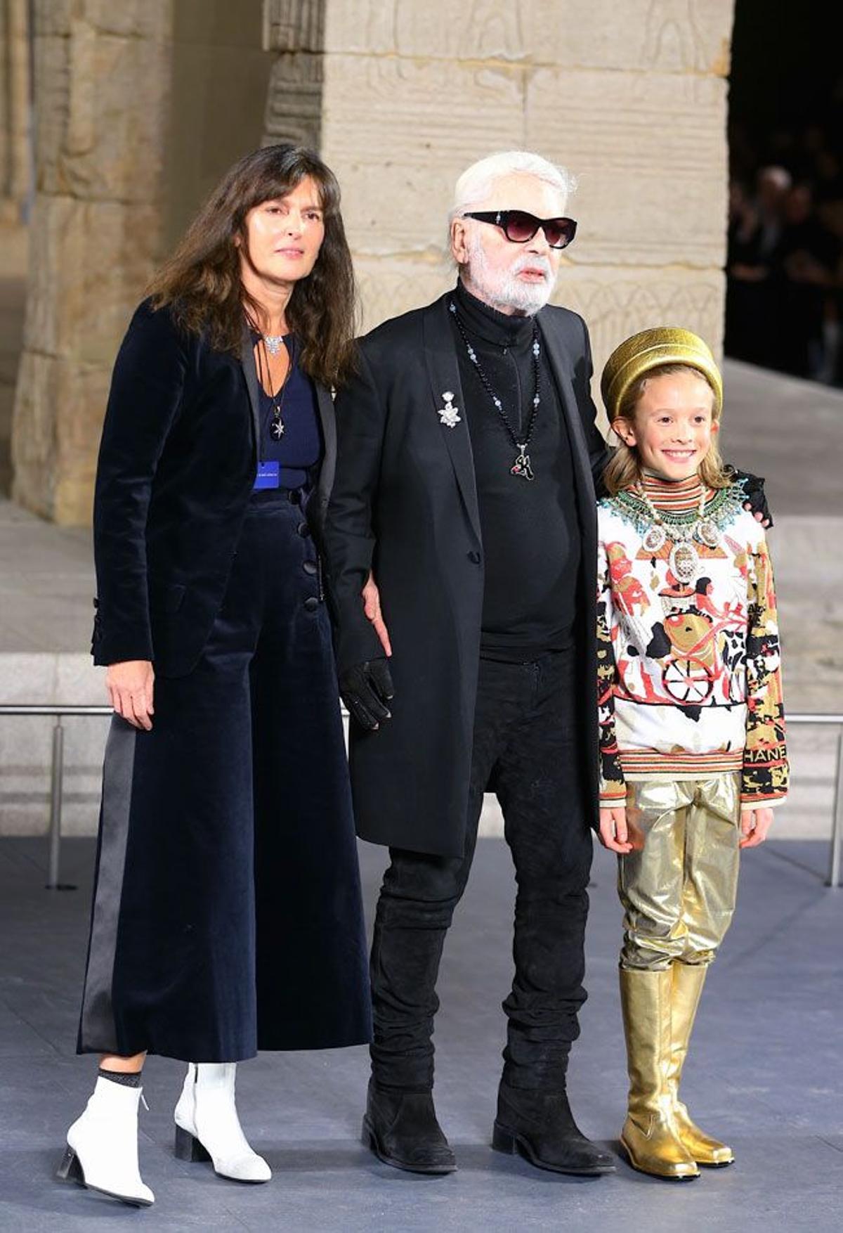 La última imagen de Karl Lagerfeld junto a Virginie Viard en el desfile de Chanel de Nueva York