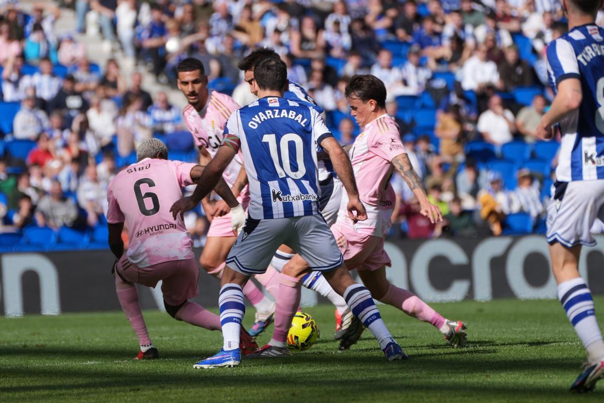 El partido entre la Real Sociedad y el Real Oviedo