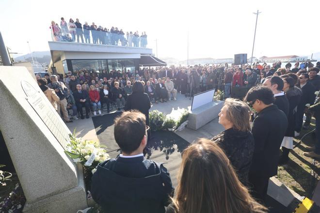 Un acto recuerda en Marín a los 21 fallecidos del Pitanxo por el cuarto aniversario del naufragio
