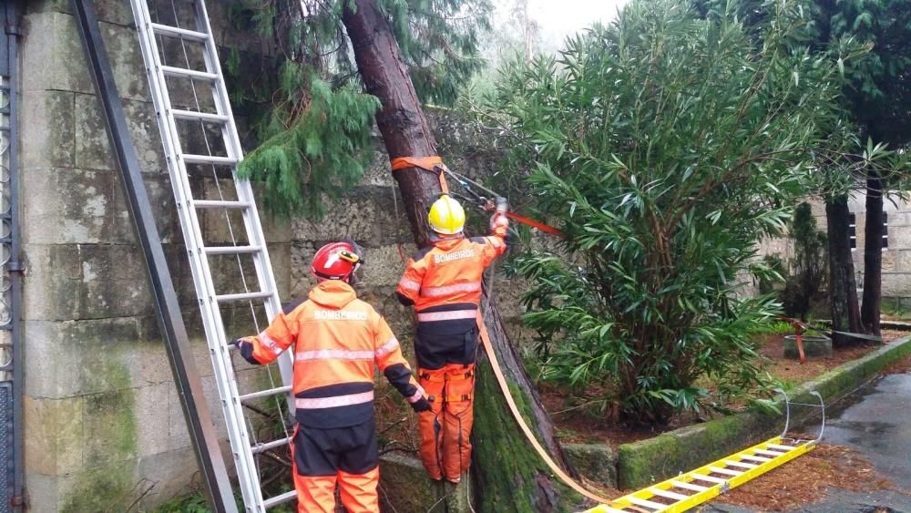 Efectos del temporal en O Morrazo