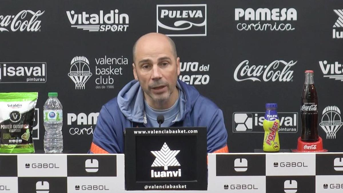 Joan Peñarroya, en sala de prensa en la previa del partido de la Liga Endesa frente al Joventut de Badalona