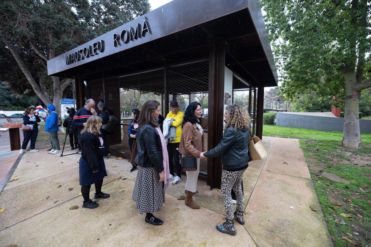 Todas las fotos de la presentación de las mejoras de accesibilidad del mausoleo romano en el Parque de la Paz